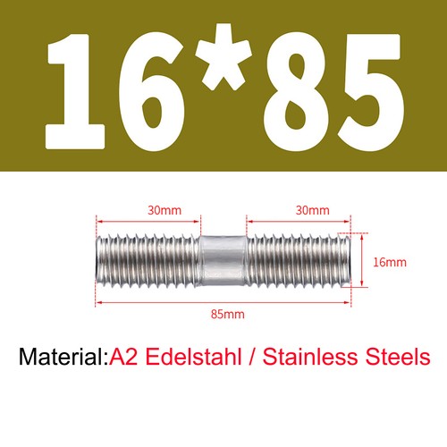 M16X3-250 Double End Threaded Studs Bar Rod Bolts Screws Stainless Steel A2 304 - Picture 13 of 26