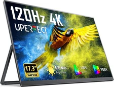 UPERFECT 120Hz Gaming Monitor 17.3" 3840x2160 4K HDR Ultra Slim Portable Monitor