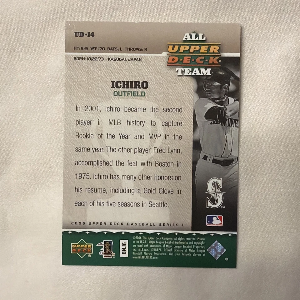 2006 Upper Deck - All Upper Deck Team Ichiro Suzuki #UD-14 - Image 2 of 4
