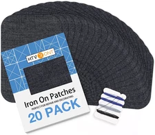 HTVRONT Cotton Iron-On Patches for Clothing Repair, 20 Pieces, 3"x4.25