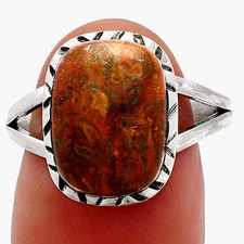 Natural Rare Cady Mountain Agate 925 Sterling Silver Ring s.9 Jewelry R-1074