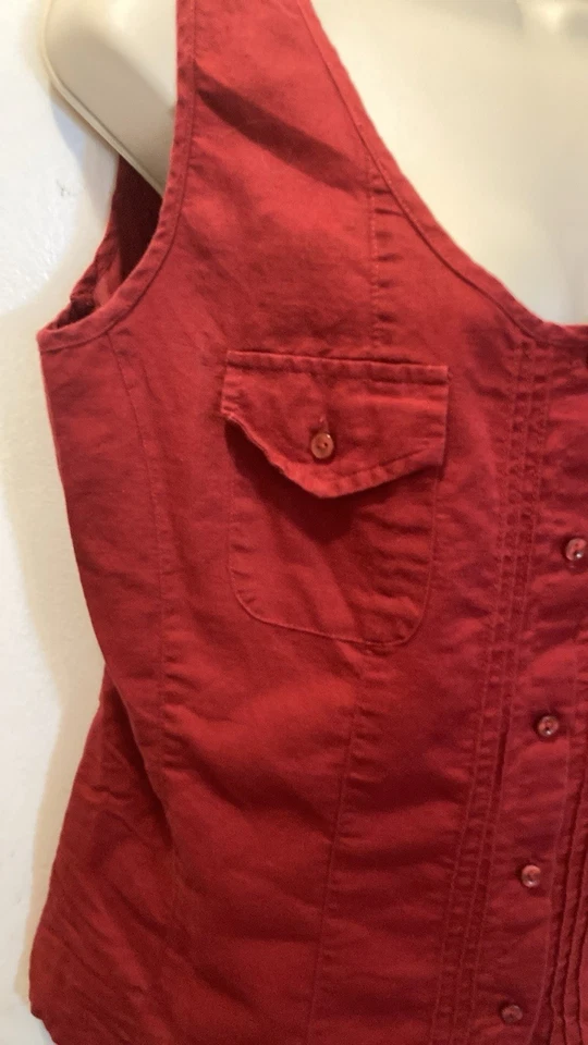 Top sin mangas Liz & Co mediano borgoña 24-214-1 Foto 3 de 4