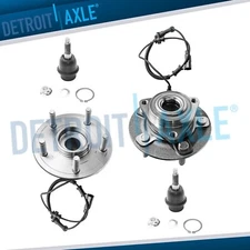 Front Wheel Bearing and Hubs Assembly Lower Ball Joints for 2012 - 2018 Ram 1500