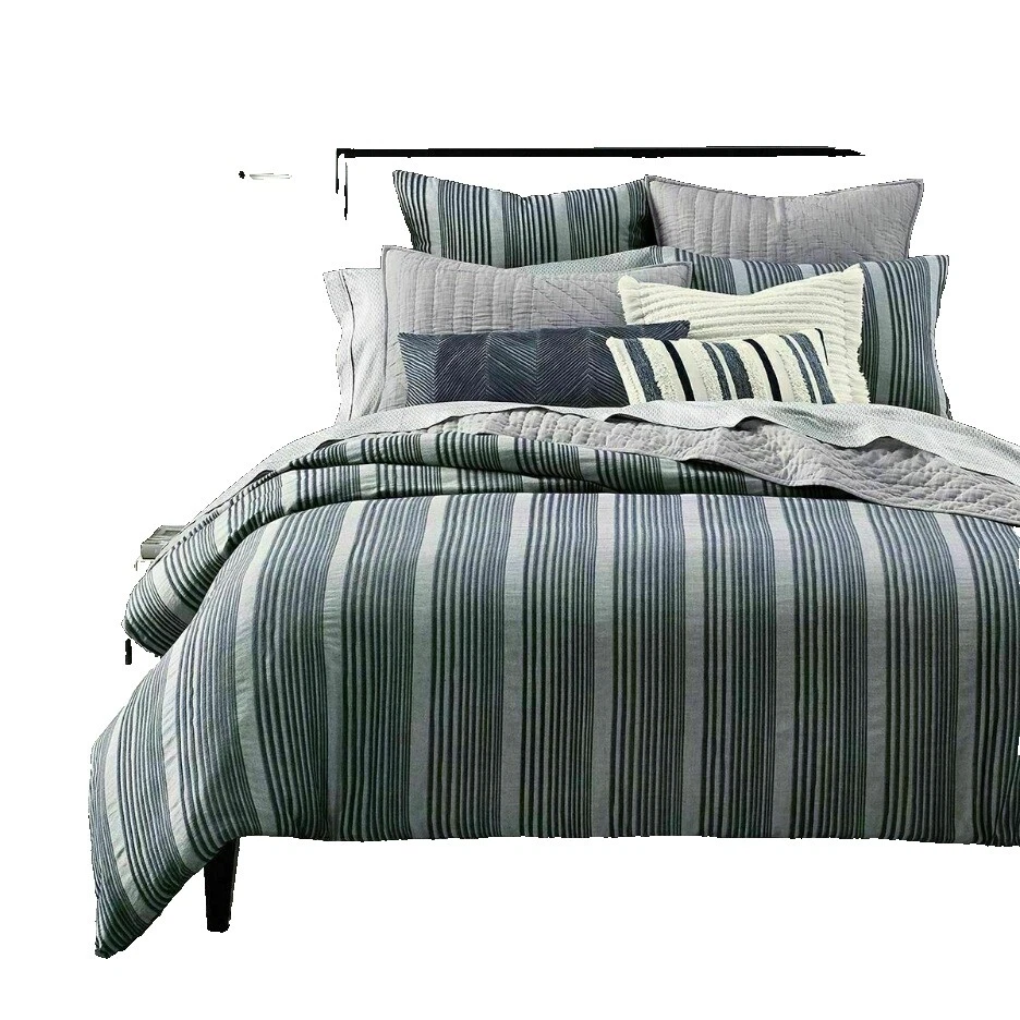 Rayas Jacquard King Fundas de edredón y Juegos de Cama