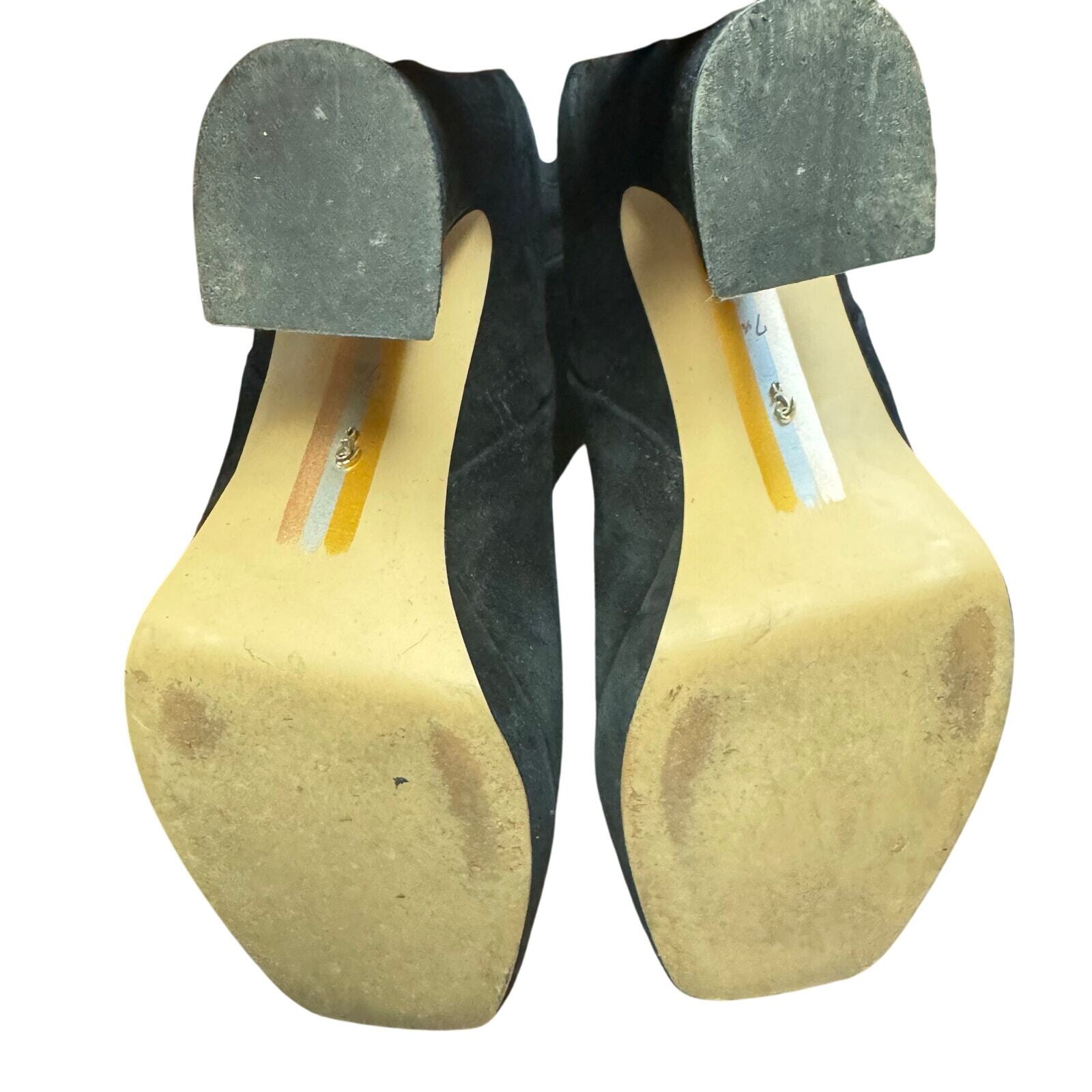 Sam Edelman Jaye Black Suede Triangular Heel Boot… - image 10