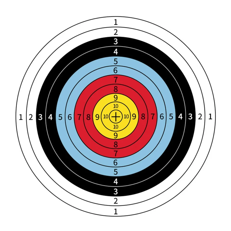 Бумажные мишени для стрельбы из лука 40x40 см прочные тренировочные для стрельбы из лука 10 шт. - Изображение 4 из 4