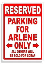 Personalized Parking Sign Wall Decal Metal Sign No Parking Customized for Arlene