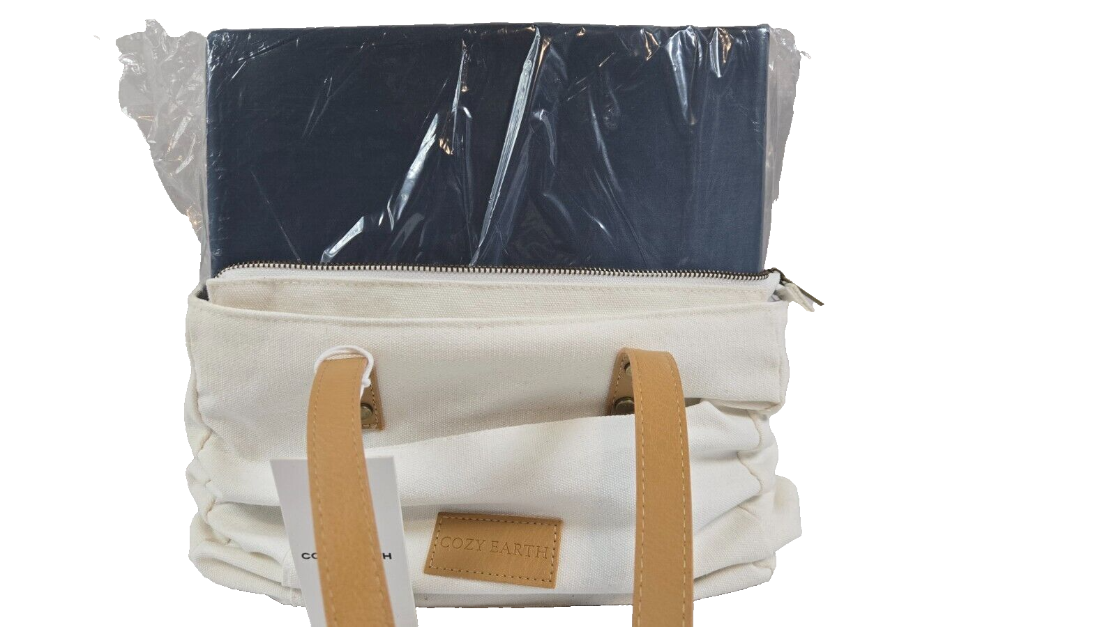 Cozy Earth Linen Bamboo King Sheet Set in Pacific Blue with Free Canvas Bag