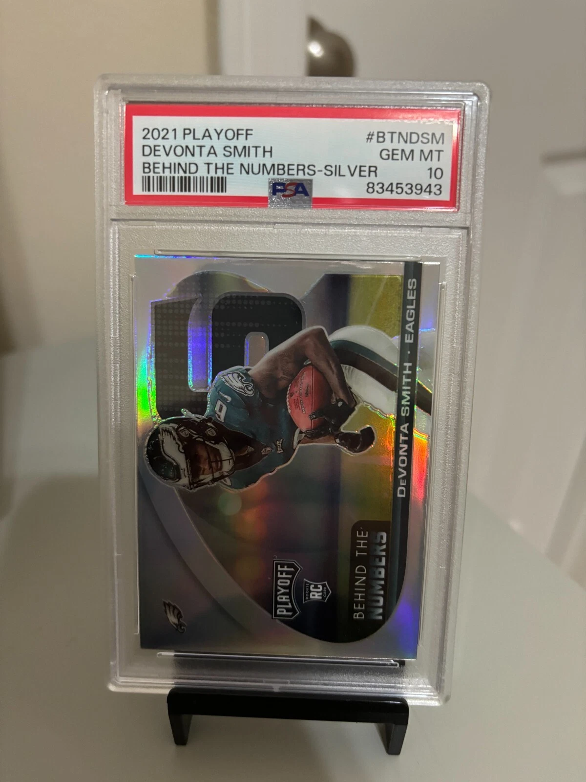 DeVonta Smith Panini Playoff Behind the Numbers #BTNDSM Silver