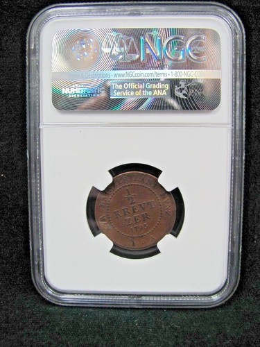 1795 S-IA Alemania 1/2 Kreutzer Mainz-Freidrich Karl Josef - NGC AU detalles - Imagen 3 de 4