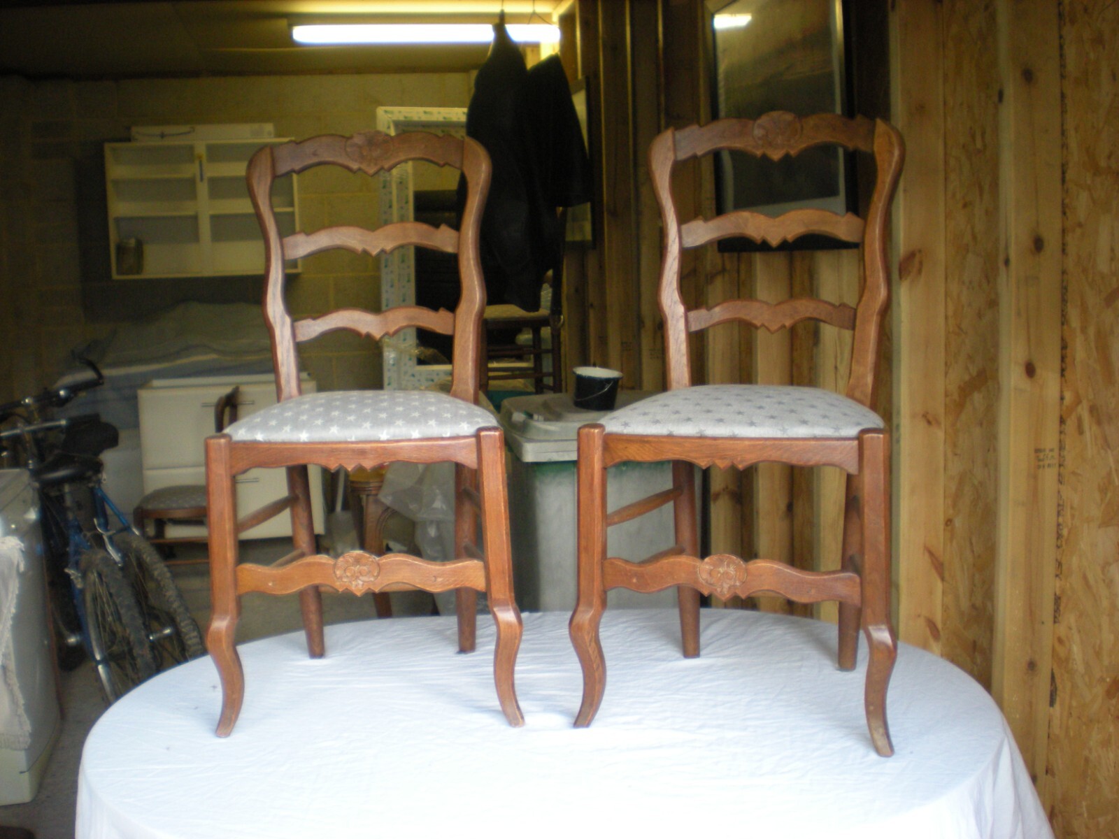 French oak dining table and chairs eBay