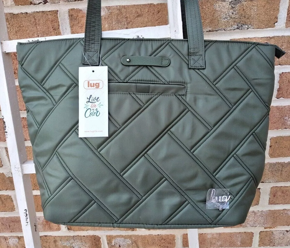 Lug Medium Tote SKYLINER with Trolley Sleeve in OLIVE GREEN NEW