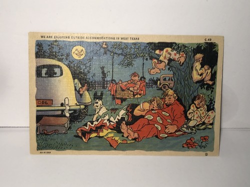 Ray Walters We Are Enjoying Outside Accommodations Curt Teich Postcard - Picture 4 of 4