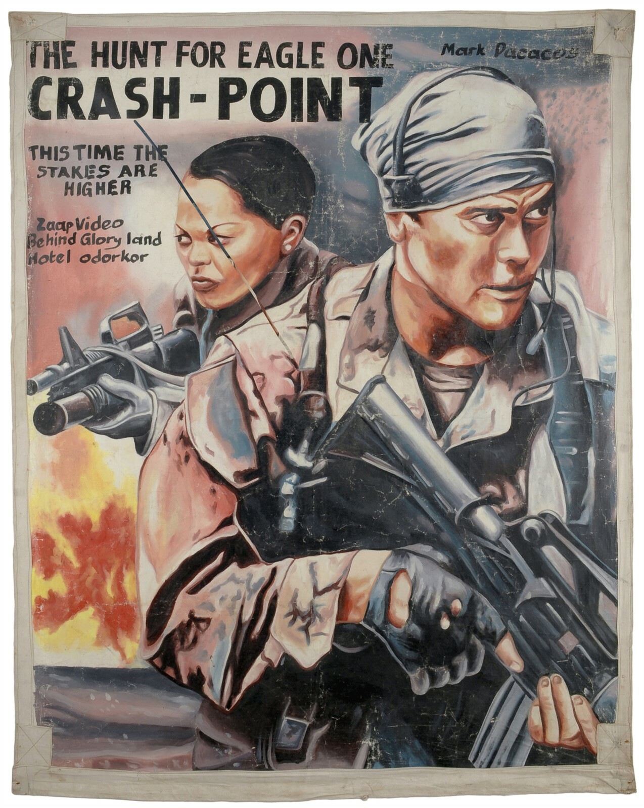 Ghana Cartel de película Cine de arte africano pintado a mano saco de harina ...