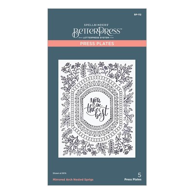 Spellbinders Press Plate From Mirrored Arch Collection-Mirrorred Arch Nested Spr