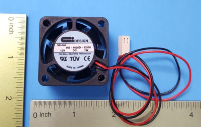 FAN , HS-4020D-12HH , DESIGN, 12VDC, 1W , WITH GRILL