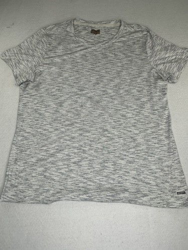 Mondetta Men's T-Shirt Performance + Luxury Gray Striped Short Sleeve Size L - Picture 2 of 8