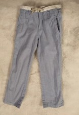 Jack And Janie Boys 5 Beach Pants Roll Up Cuff And Adjustable Waist, Rope Belt