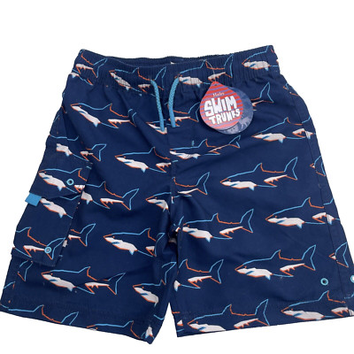 Hatley Jungen Schwimm Haie Boardshorts Größe 5 Jahre Mittelalter blau