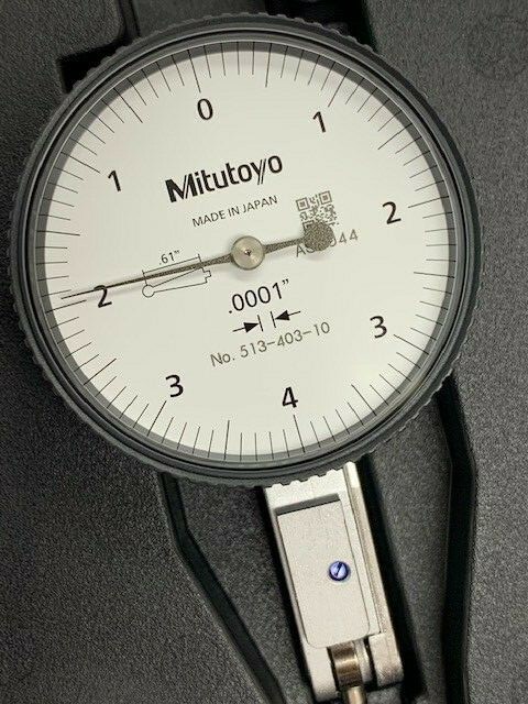 5x Mitutoyo 513-473-10E Zifferblattmessuhr – 0,008 Zoll, 0,0001 Zoll Teilung, Mit Rubinspitze, Inkl. Prüfzertifikat