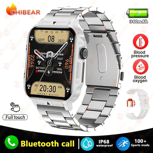 New Rugged Military Smart Watch Men Android iOS Fitness Watches Waterproof 2024 - 第 9/32 張圖片