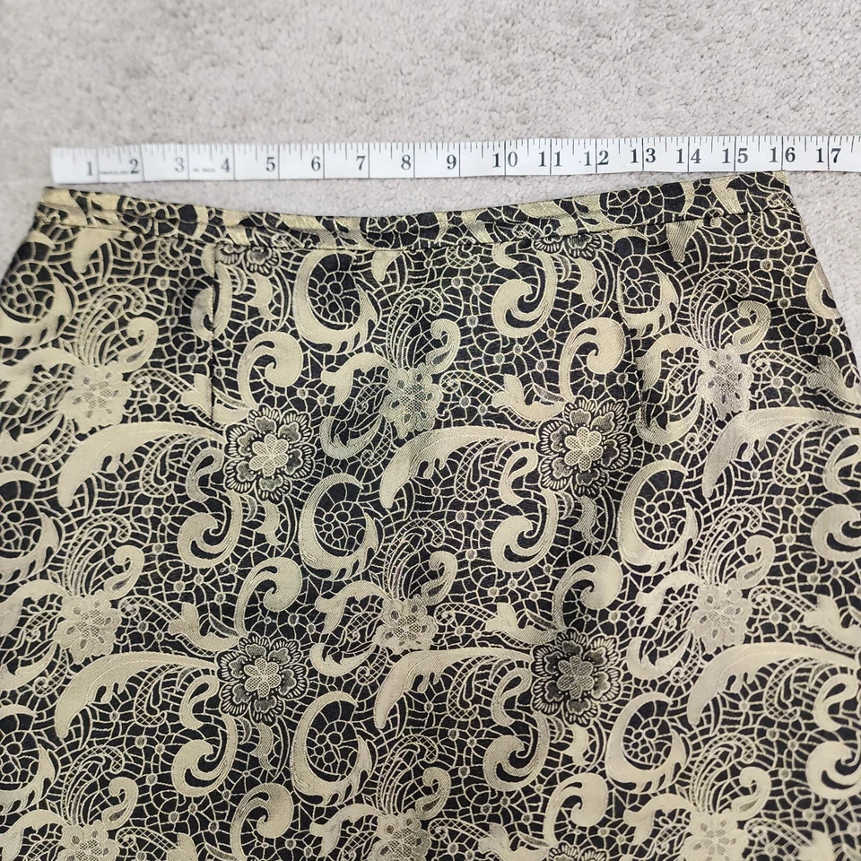 Falda lápiz ANN KLEIN para mujer forrada negra y dorada oscura 12 Academia Foto 2 de 4