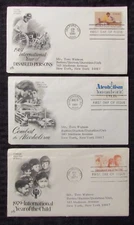 1979-81 FIRST DAY OF ISSUE Year of the Child Alcoholism Disabled Persons LOT 