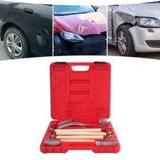 9 PCS Car Dent Removal Tool Kit, Auto Body Repair Hammer Dolly Set with Case