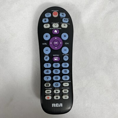 RCA BACKLIT UNIVERSAL REPLACEMENT REMOTE CONTROL - RC36K/39H-T1-03 -TESTED