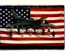 LG90 Orig Oversize Color Photo TUCSON ROADRUNNERS HOCKEY F-16 FIGHTING FALCON