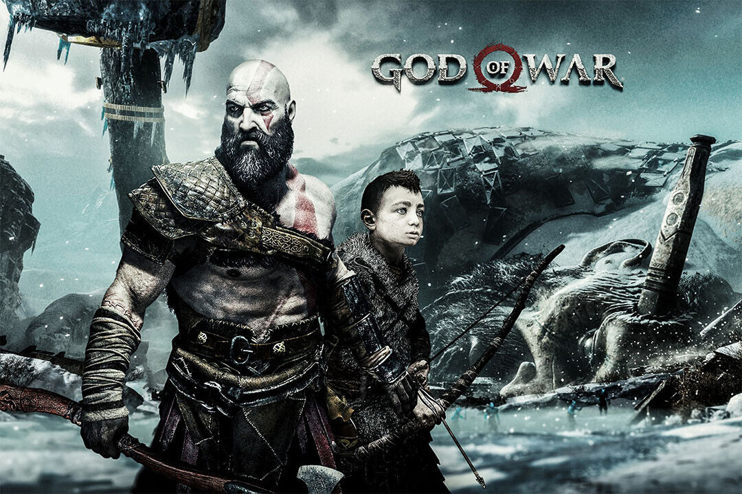 God Of War 4 Kratos In Dark Design Game Art Wall - POSTER 20x30