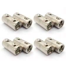 8x Wire Coupler Terminal Butt Connector 8 GA Gauge Input and Output Set Screw