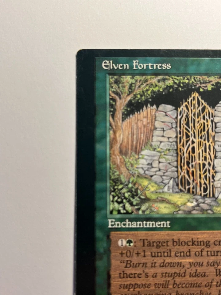 Elven Fortress MTG Card Miscut Error Misprint Fallen Empires - Second Card vis - Image 2 of 4