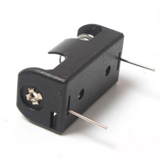 1x ER14250 1/2AA Battery Holder Cell Case Storage Box Wtih Pin SMD Plastic Black