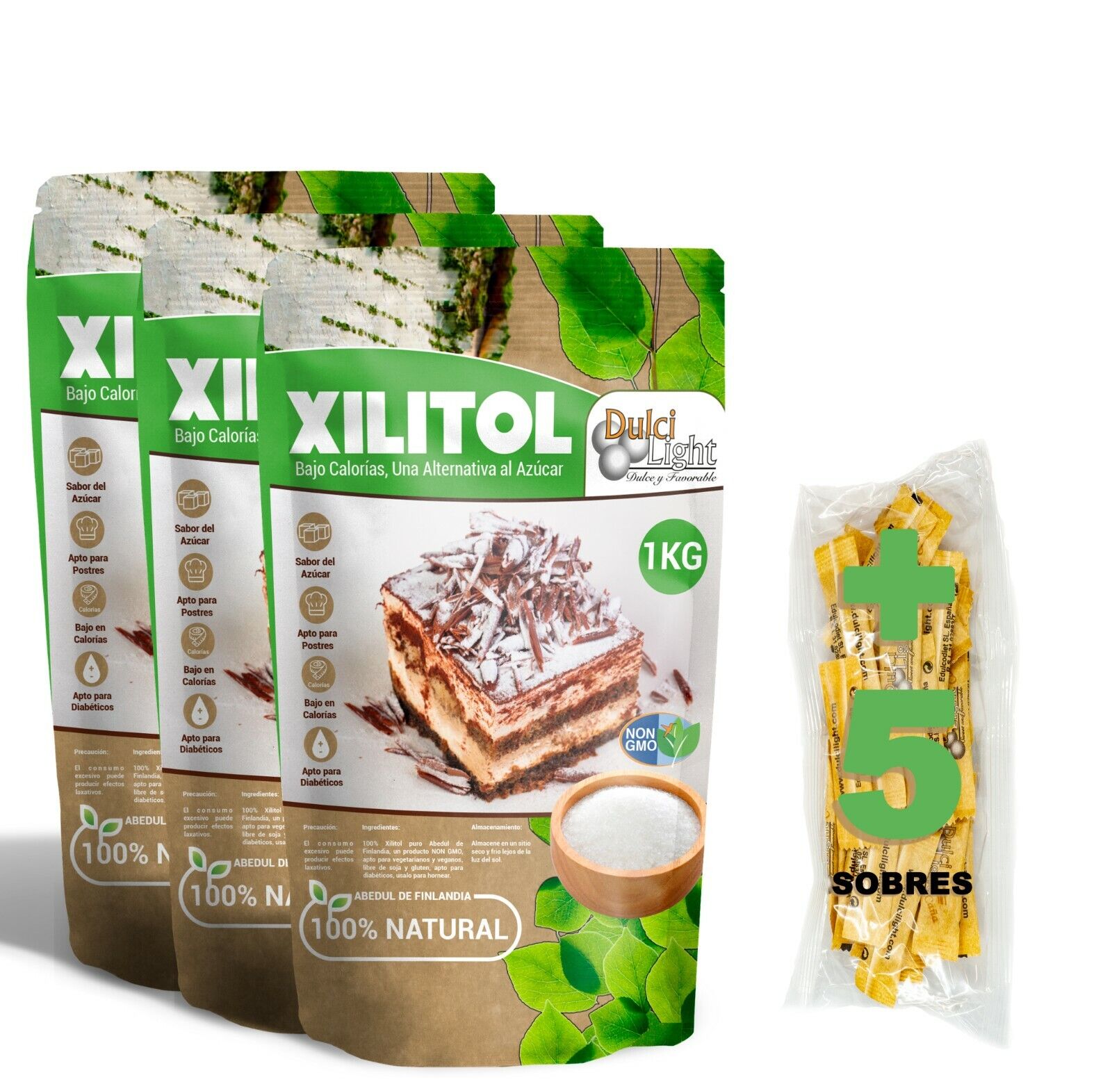 Xilitol 100% Natural Ecologico 3Kg Azucar de Abedul de Finlandia Edulcorante