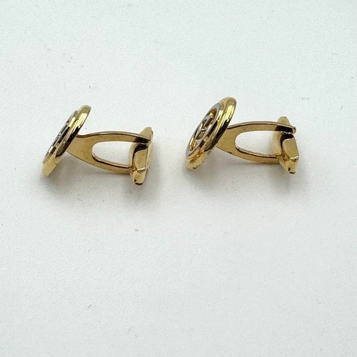 Gucci Tie Pin and Cufflinks Gold Color GG Logo Vintage with Box - Picture 9 of 18