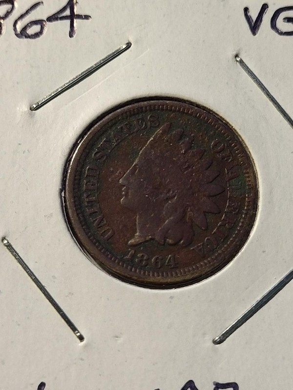 1864 1c Indian Head Cent Civil War Era Copper Nickel-VG