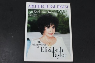 Architectural Digest July 2011 Elizabeth Taylor Magazine Bel Air Estate