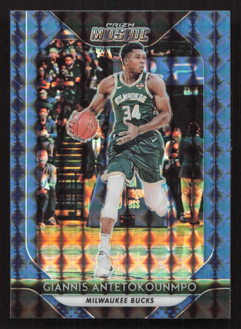 2018-19 Panini Mosaic Prizm Giannis Antetokounmpo Blue #30 Card