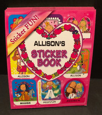 Personalized Name ALLISON STICKER BOOK Stick With Us Girls Funky Groovy Stickers