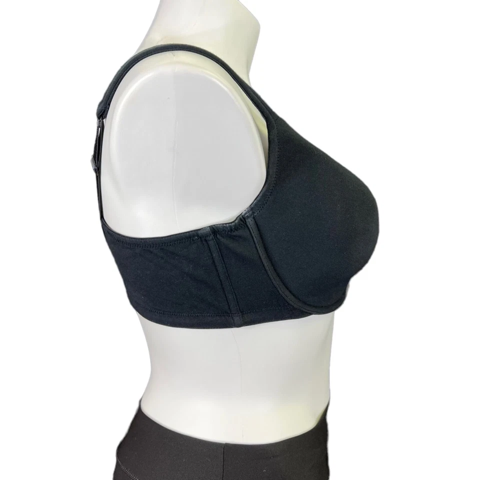 Camiseta sujetador Comfort Choice para mujer con aros ligeramente forrada negra cierre trasero 42D Foto 3 de 4