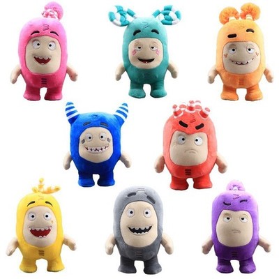 Oddbods Plush 7.1in Fuse Pogo Zee Slick Jeff Plushie Toys for Animation Fans