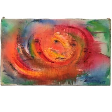 ALFRED WYATT Original Vintage Signed Figurative Abstract Portrait Oil Painting