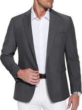 Men's Slim Fit One Button Sport Coat Lightweight Casual Blazer Jacket for Busine