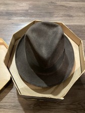 Vintage Dobbs Fifth Ave NY Fedora With Original Octagonal Box