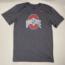 Nike Men’s Ohio State University Block O Athletic Dri Fit Tee Grey S