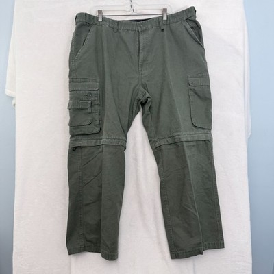 Boy Scouts Of America Cargo Pants Mens 40x28 Green Convertible Canvas Outdoor
