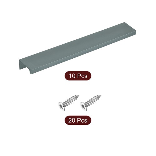 Schrankkante Fingerzug, 10 Stück 200 mm / 7,87 versteckte Schrankgriffe, grau - Bild 3 von 6