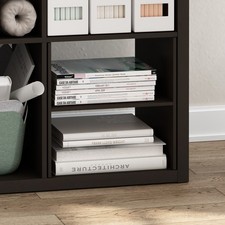 Furinno CUBICLE H Cube Organizer Not for IKEA Kallax Shelving Black Oak
