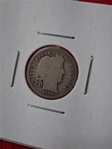 1906 HIGH GRADE Silver BARBER DIME                                      #MF-1462